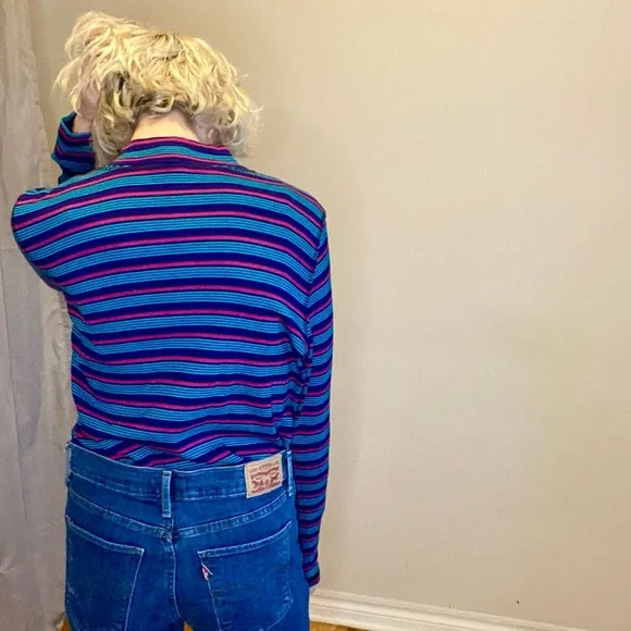 Northern Reflections Striped Turtleneck - Picture 7 of 10